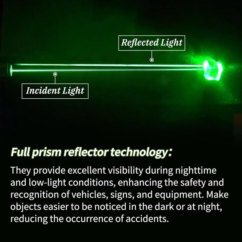 PHIXBEAR Reflective Stickers Made of 3M DG3,Super Reflection, Safety Reflective Tape for Car Trailer Truck Bike Motorcycle, 20 Pcs Fluorescent Yellow-Green Outdoor Waterproof 3.15" X 1.18" - Image 4